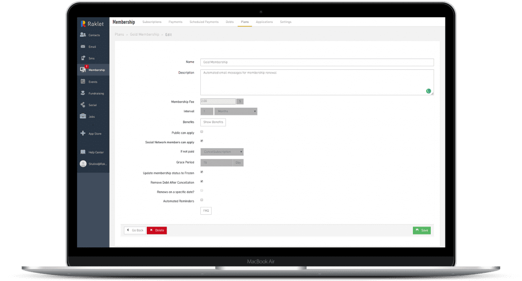 Set up membership plans easily with our top membership management software