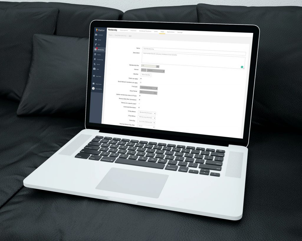 Our free membership management software helps us set up membership plans to add members
