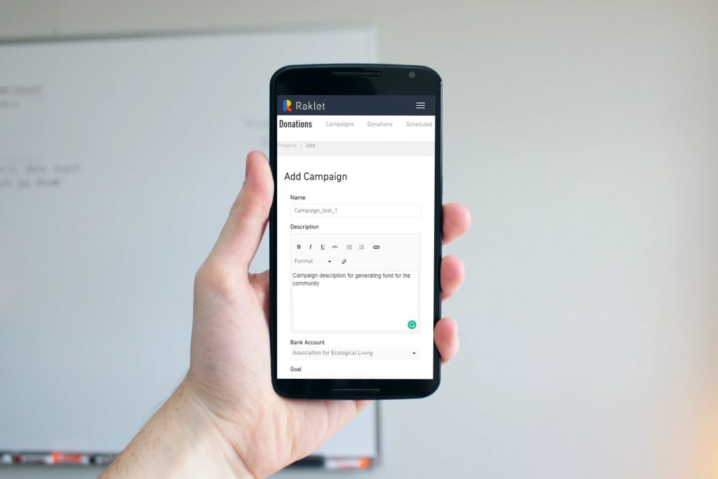 Add campaigns easily with Raklet's political campaign management software