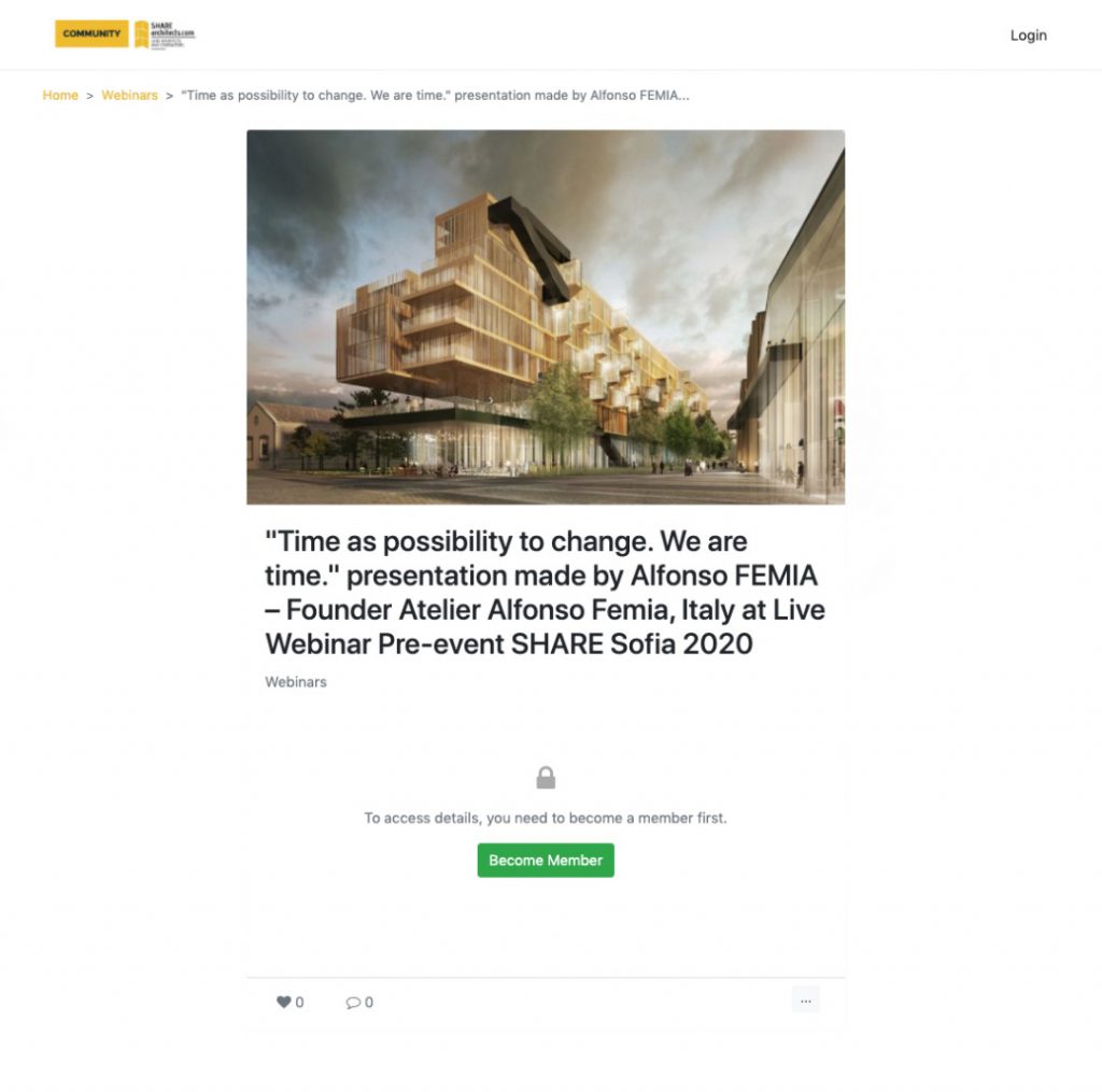 Share Architects webinars example