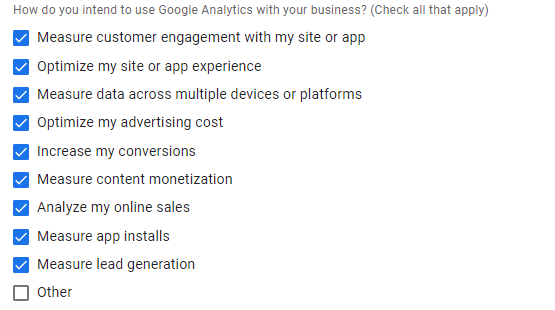 Google Analytics Preferences