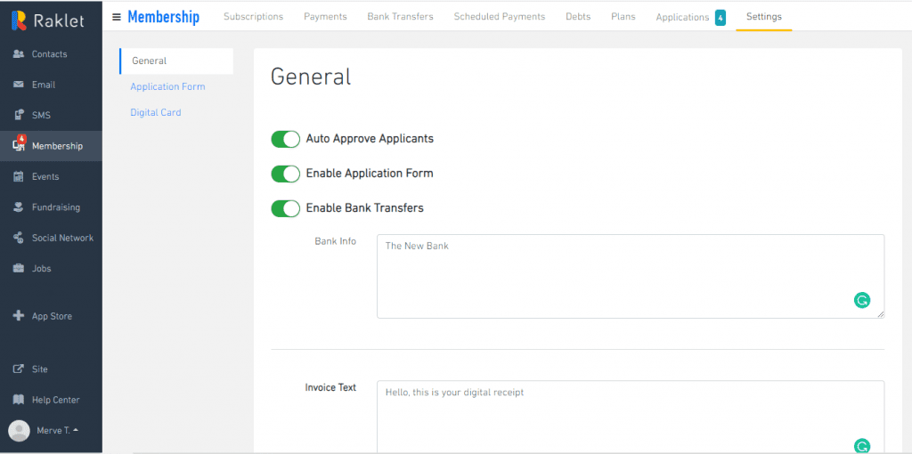 Customizable Membership Invoices with Raklet