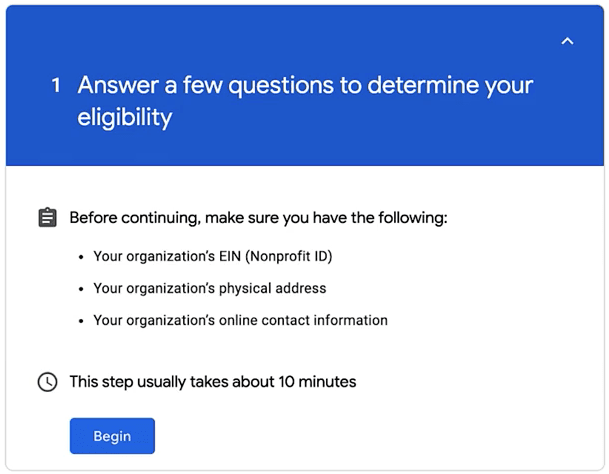 Google NP Account - Step 4 - Answer the questions