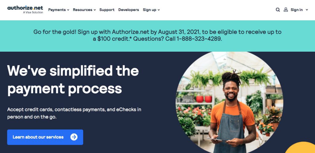 2. Authorize.net as one of the alternatives to PayPal