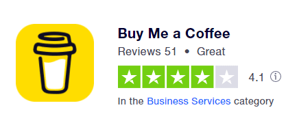 buy me a coffee trustpilot reviews