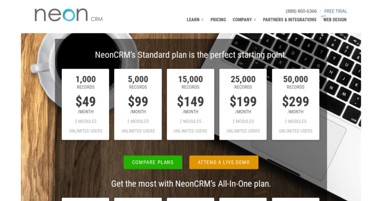 neoncrm pricing