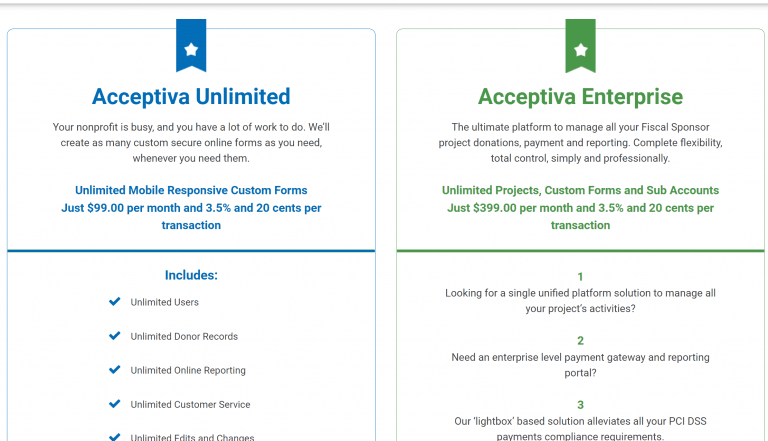 acceptiva pricing