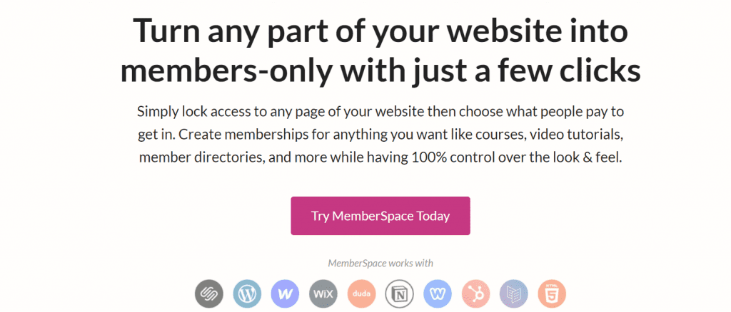 Memberspace website