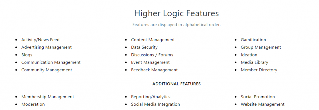 Higher Logic Features