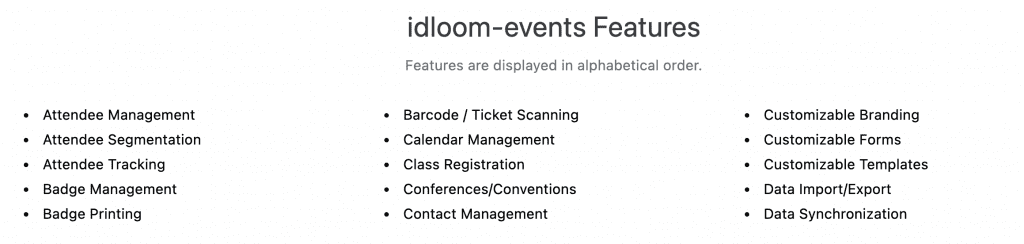 idloom features