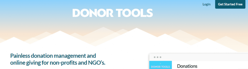Donor Tools Main Page