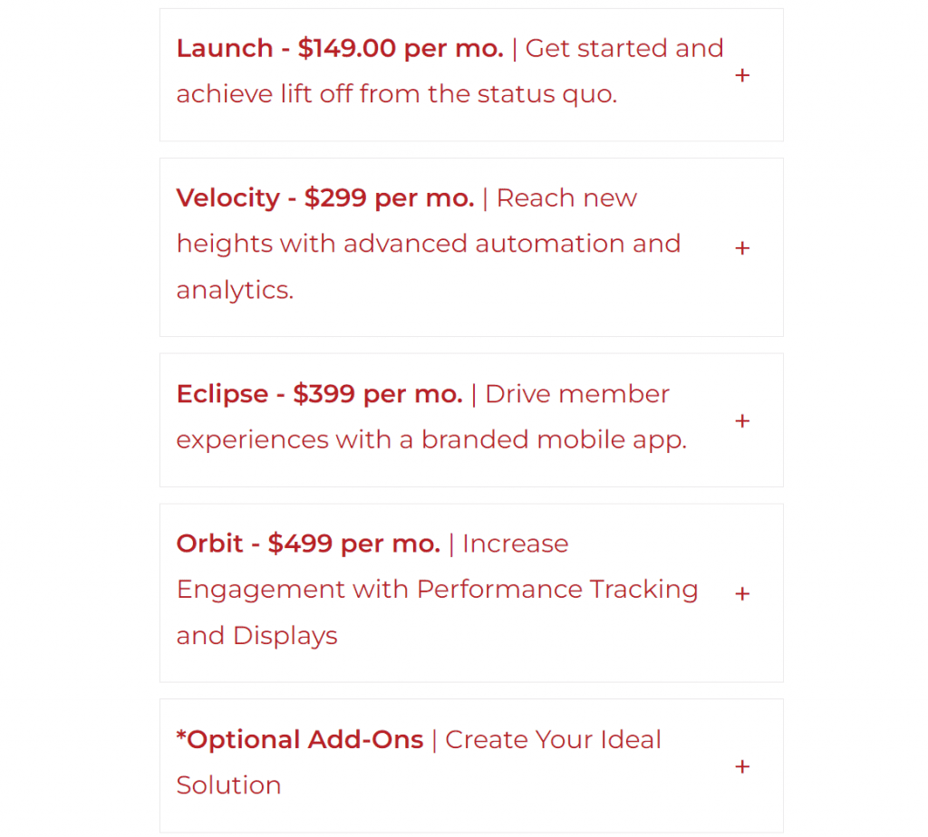 clubready pricing