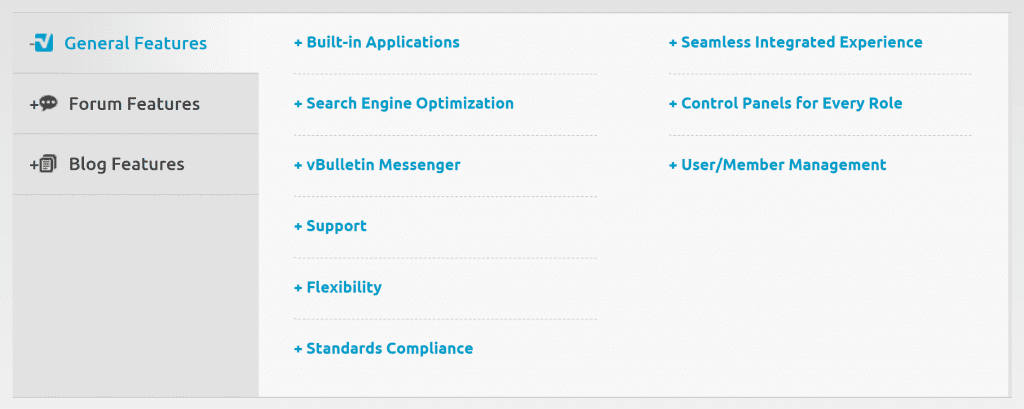 vbulletin features