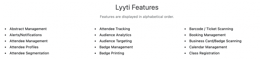 lyyti features