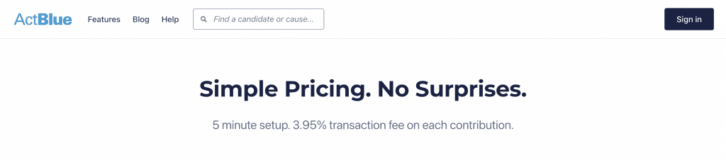 actblue pricing