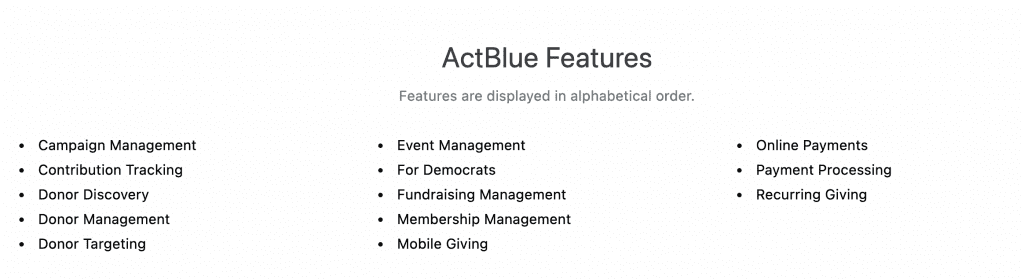 actblue features