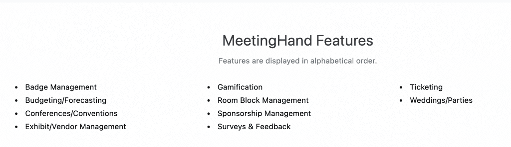meetinghand features