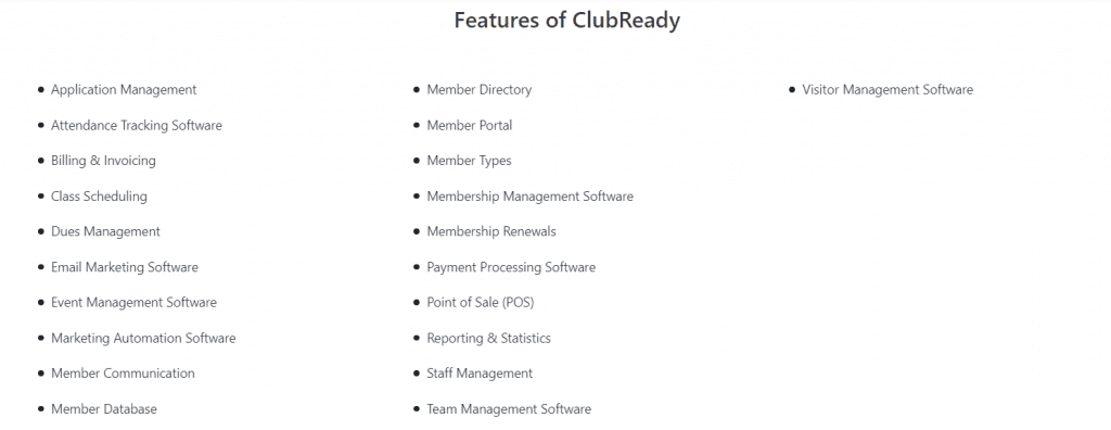 clubready features