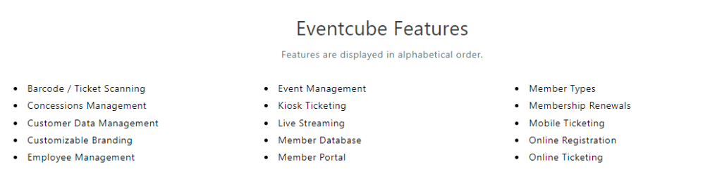 eventcube features