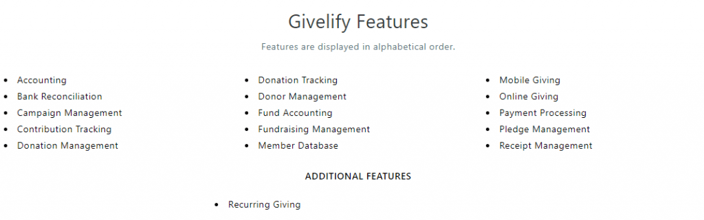 givelify features