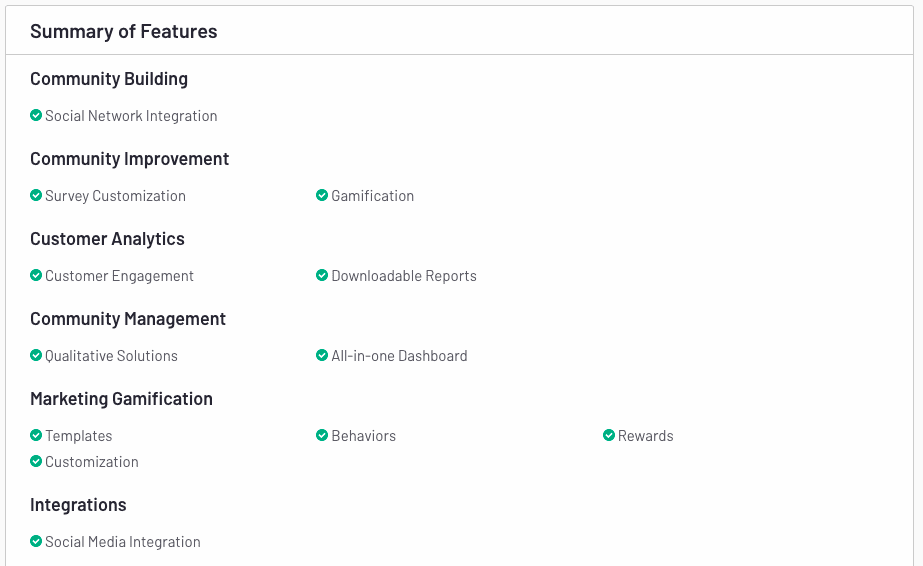 Influitive Features