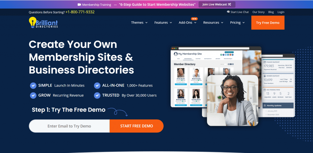 Brilliant Directories Main Page