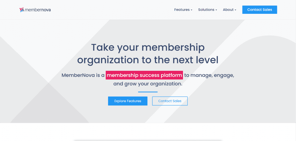 Membernova main page