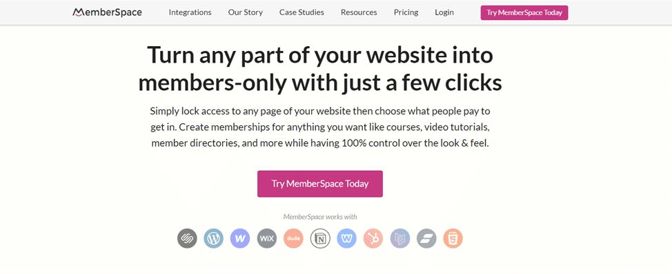 memberspace homepage