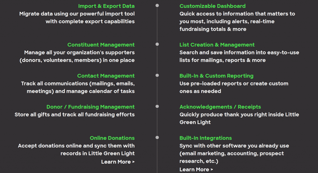 little green light features