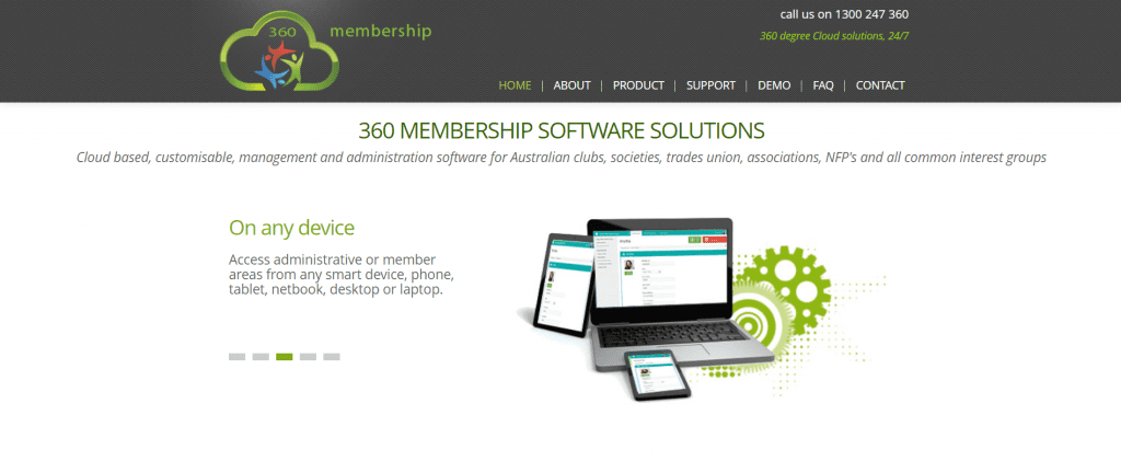 360 membership main page