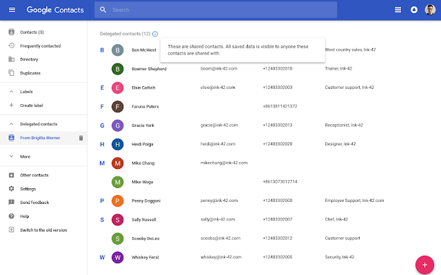 google contacts