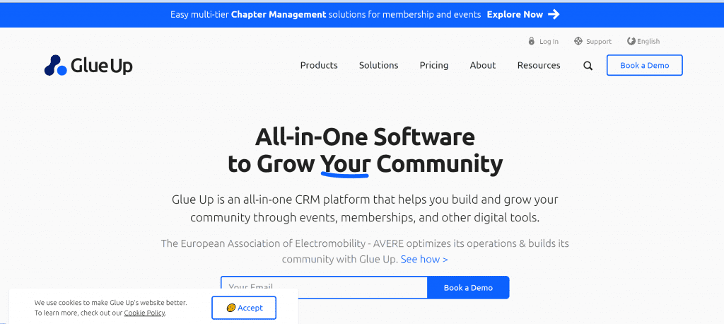 glueup main page