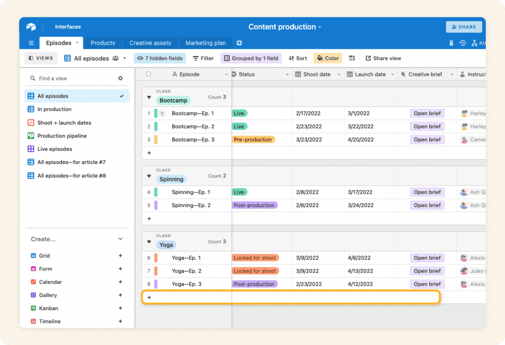 airtable membership database