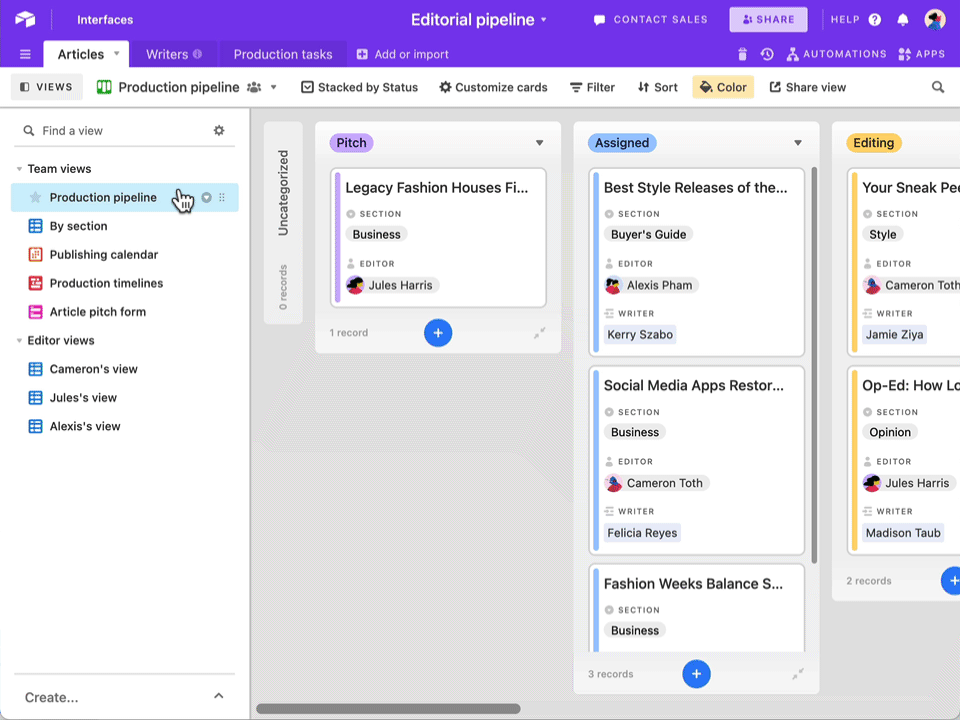 membership database on airtable
