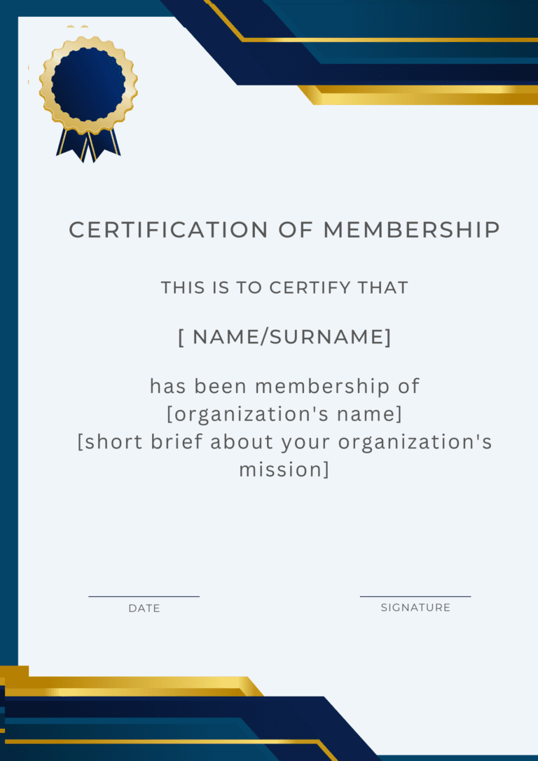 20 Free Membership Certificate Templates Raklet Allinone platform