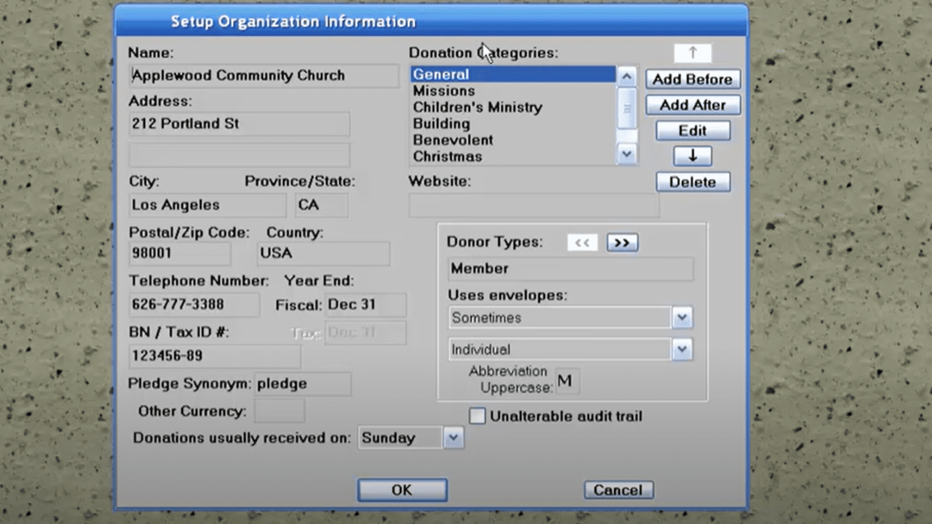 Overview of Donarius Church Management Software