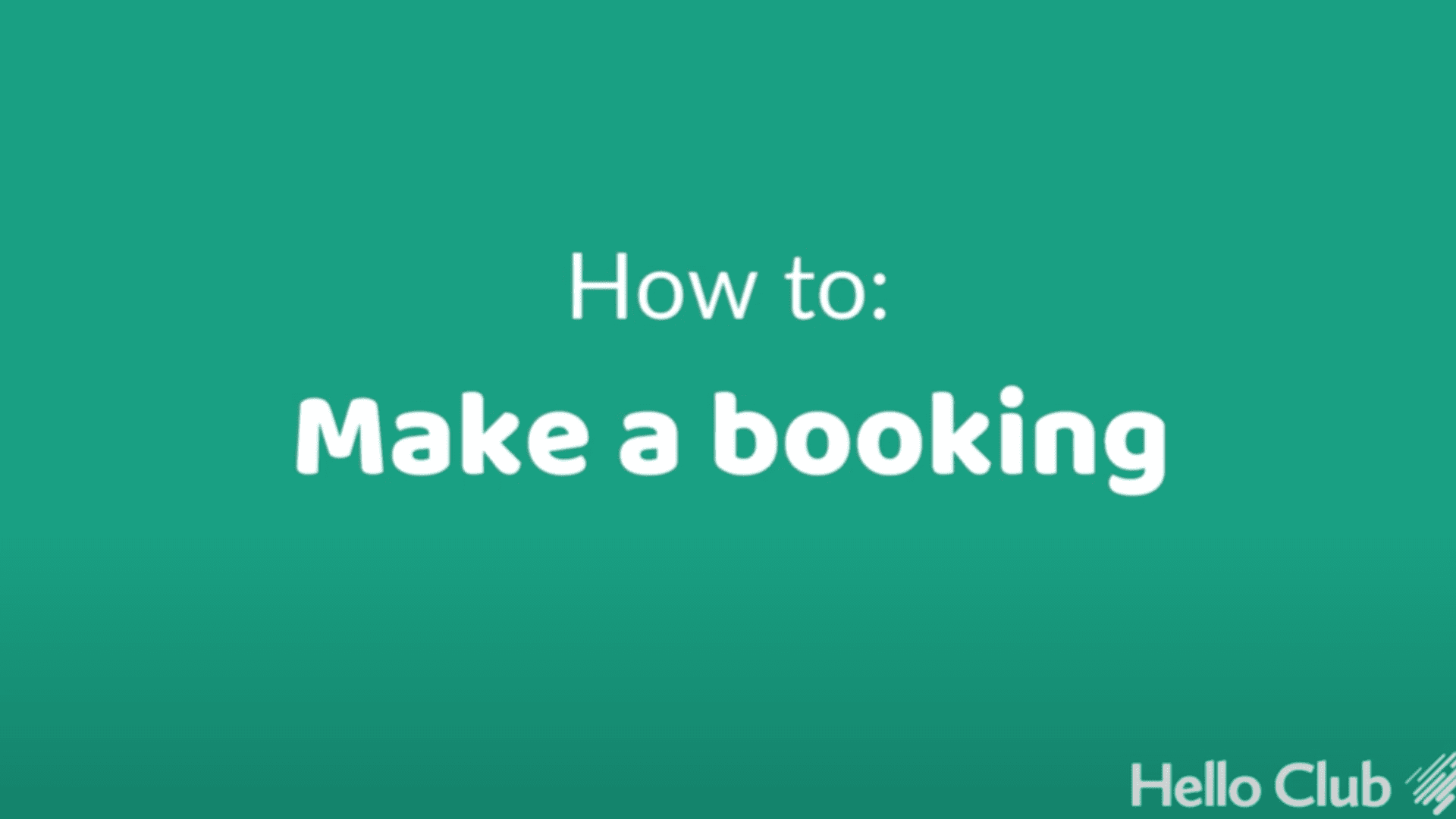 How to Make a Booking