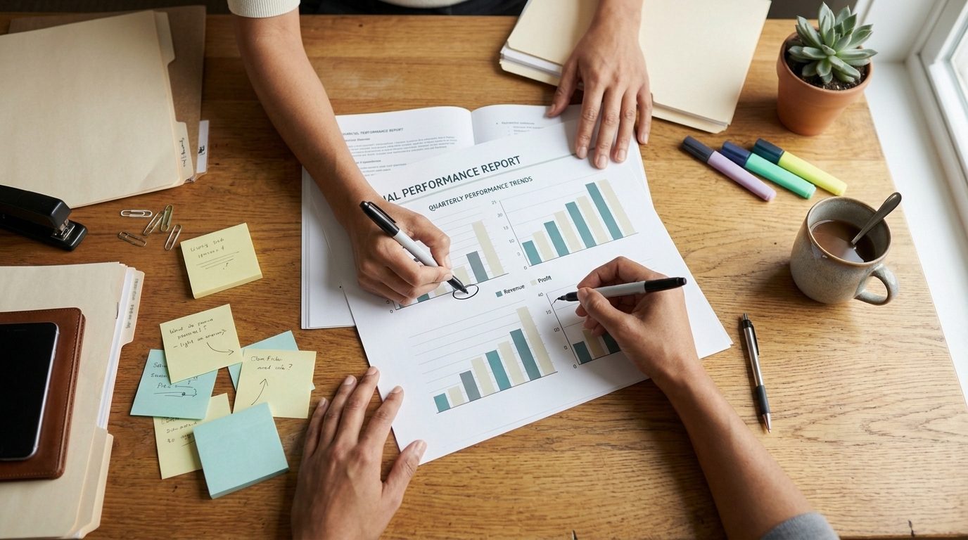 association management company advantages - reviewing performance report