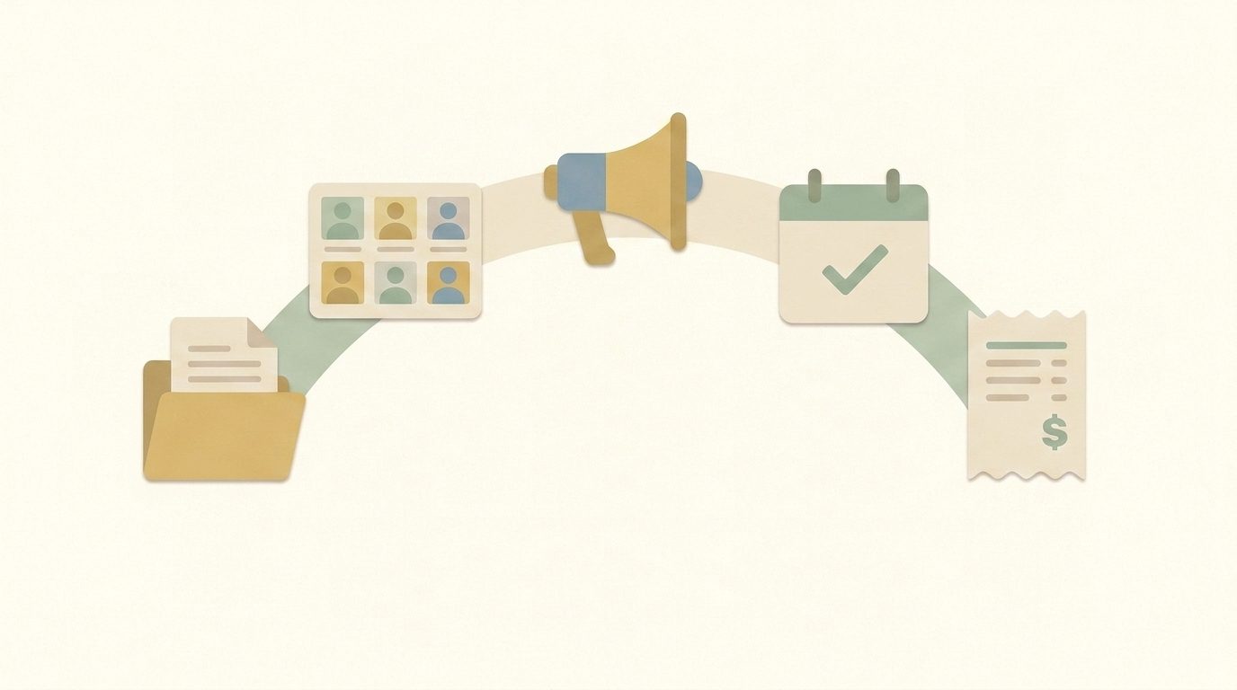 HOA website core features illustration