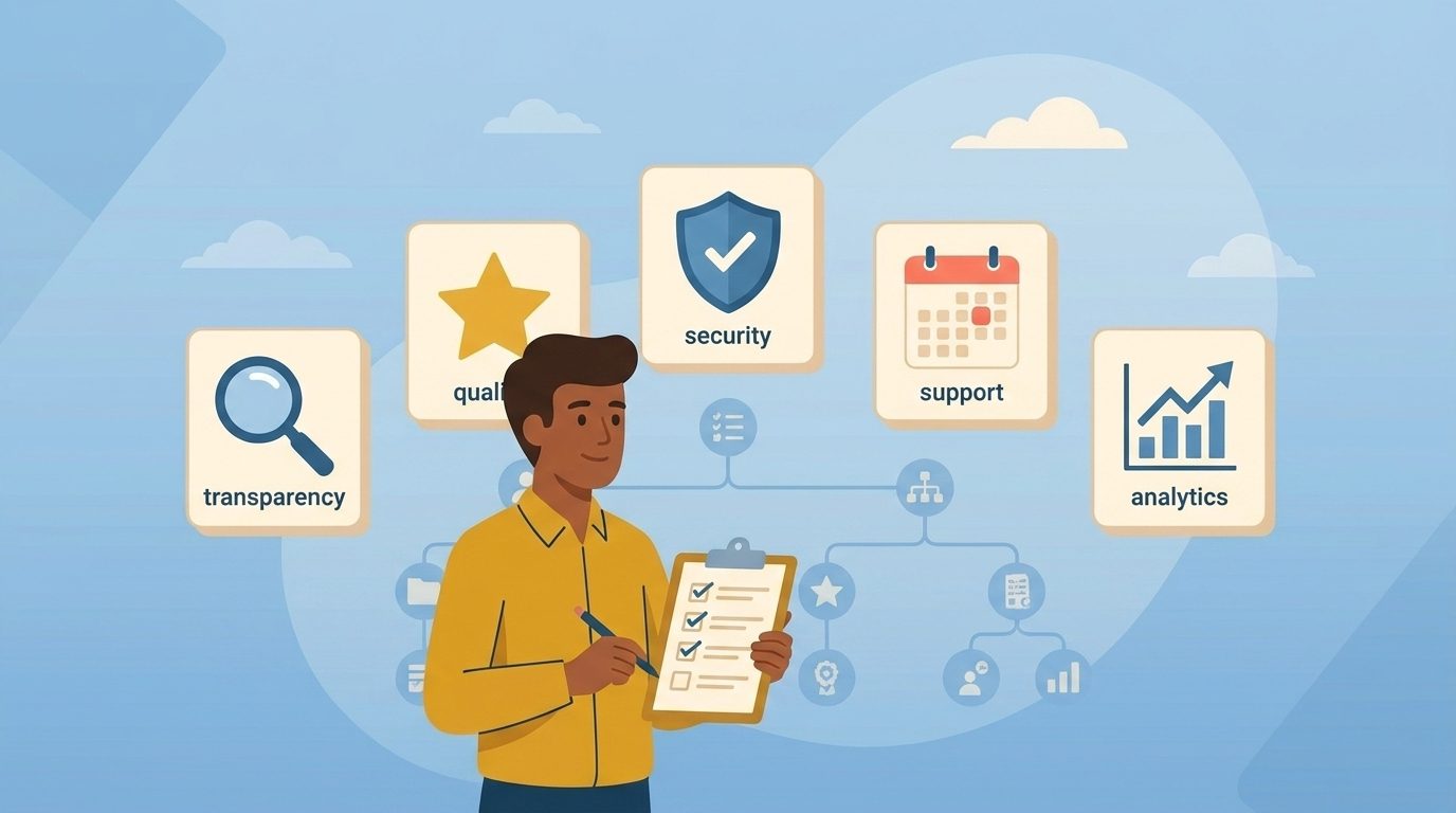 how to evaluate association management software criteria illustration