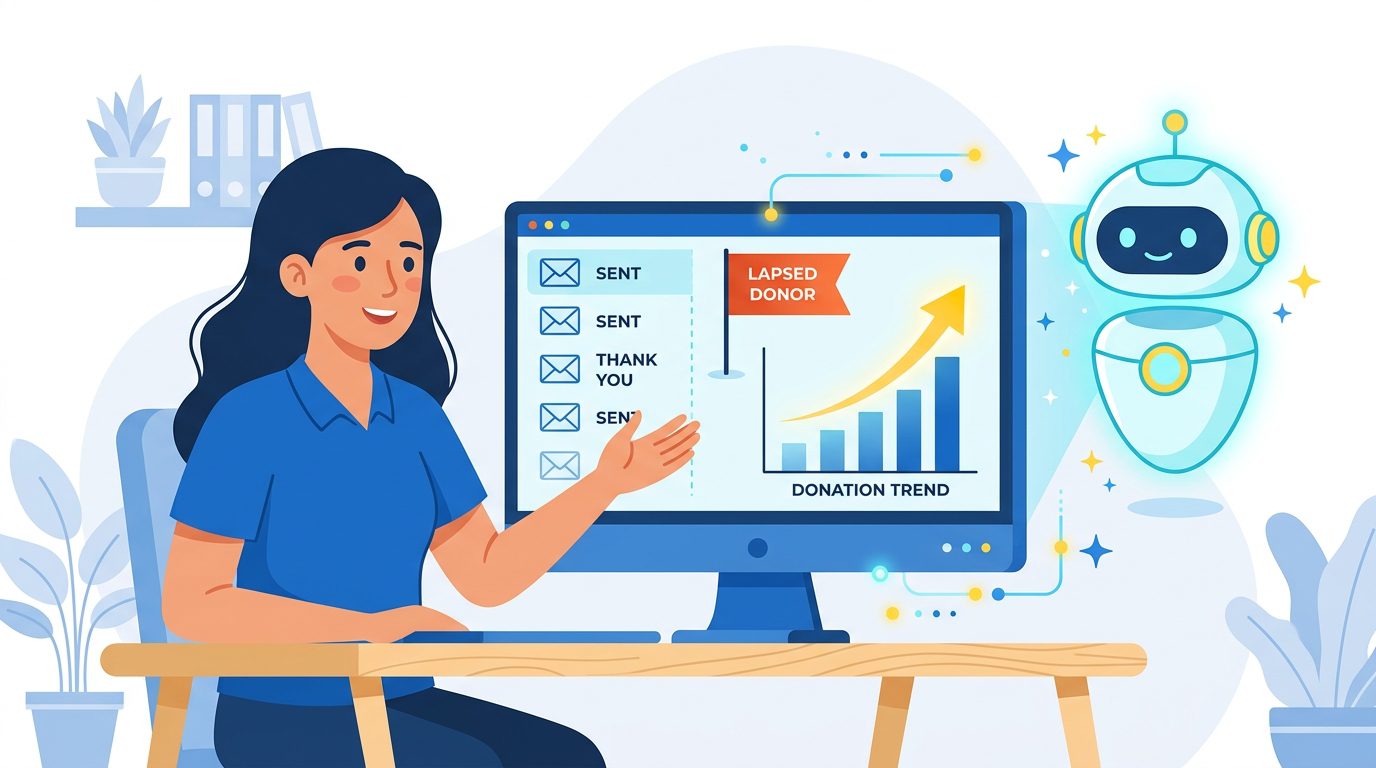 AI and automation features in donor management software