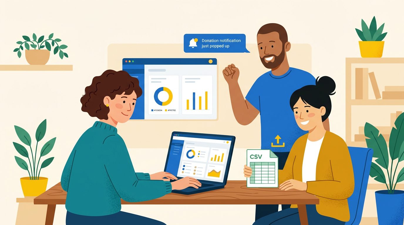 nonprofit team getting started with donor management software