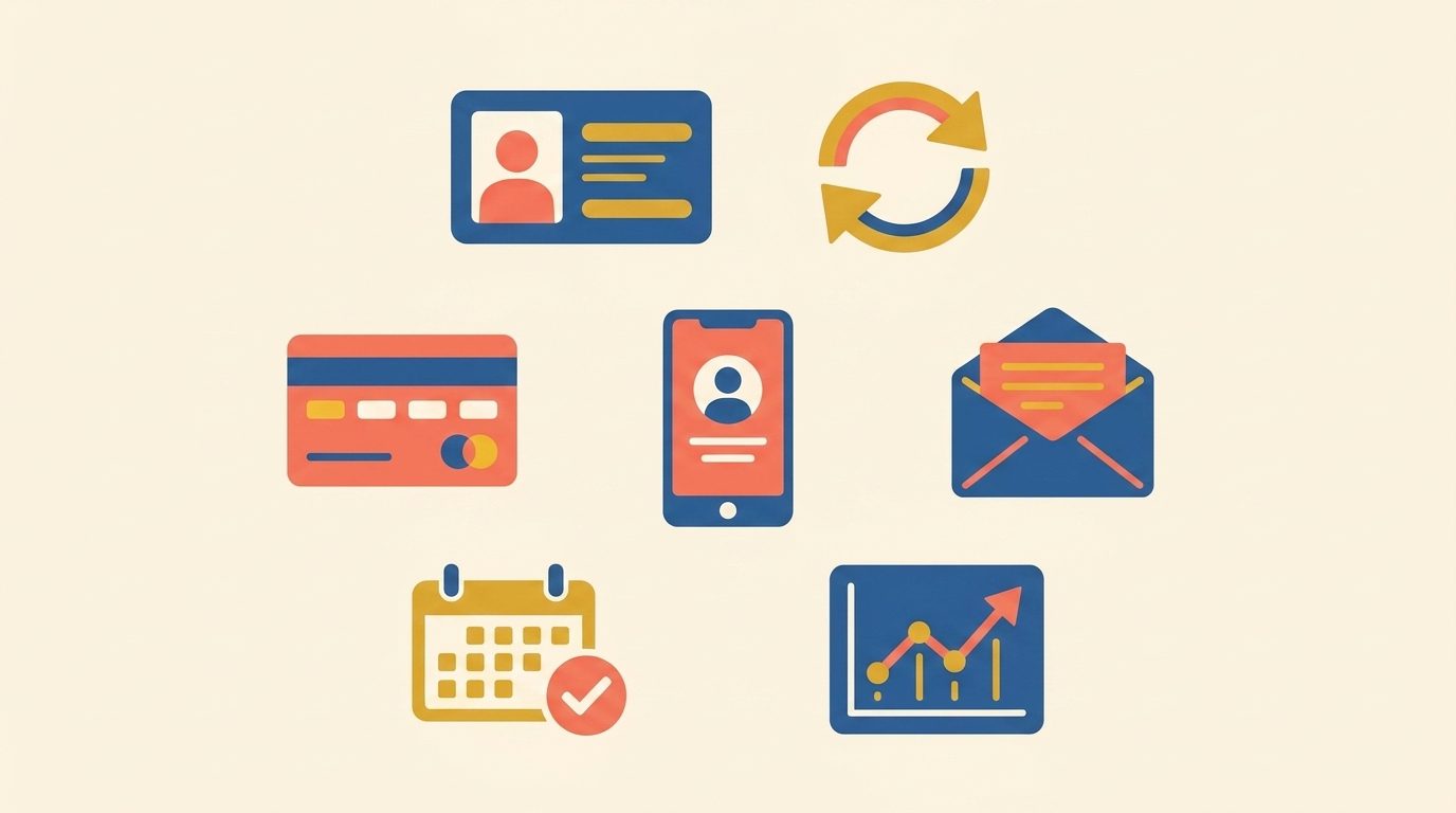membership database software seven features illustration