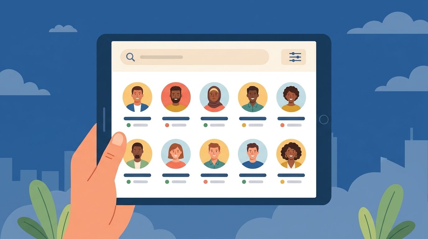 membership database software member directory illustration