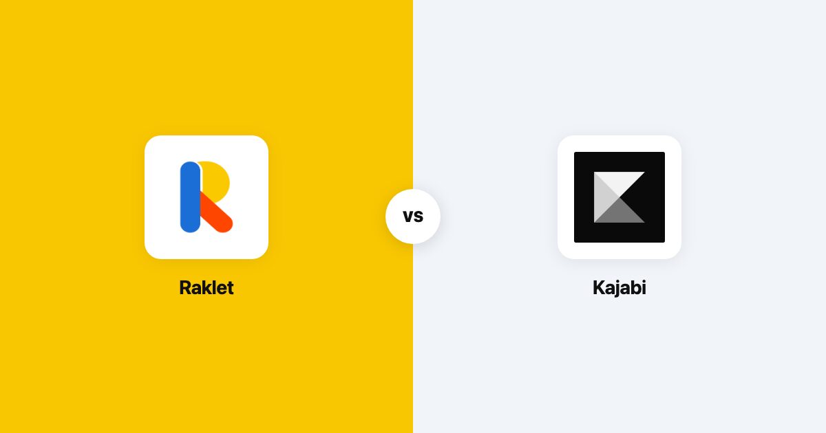 Kajabi vs Raklet — solo creator versus organization administrator