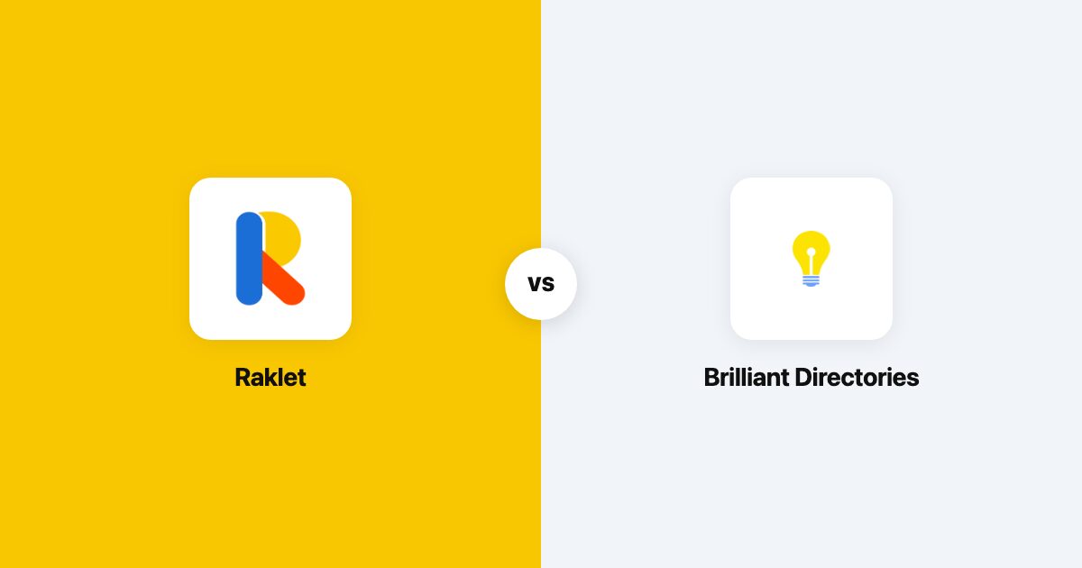 Brilliant Directories vs Raklet logo comparison