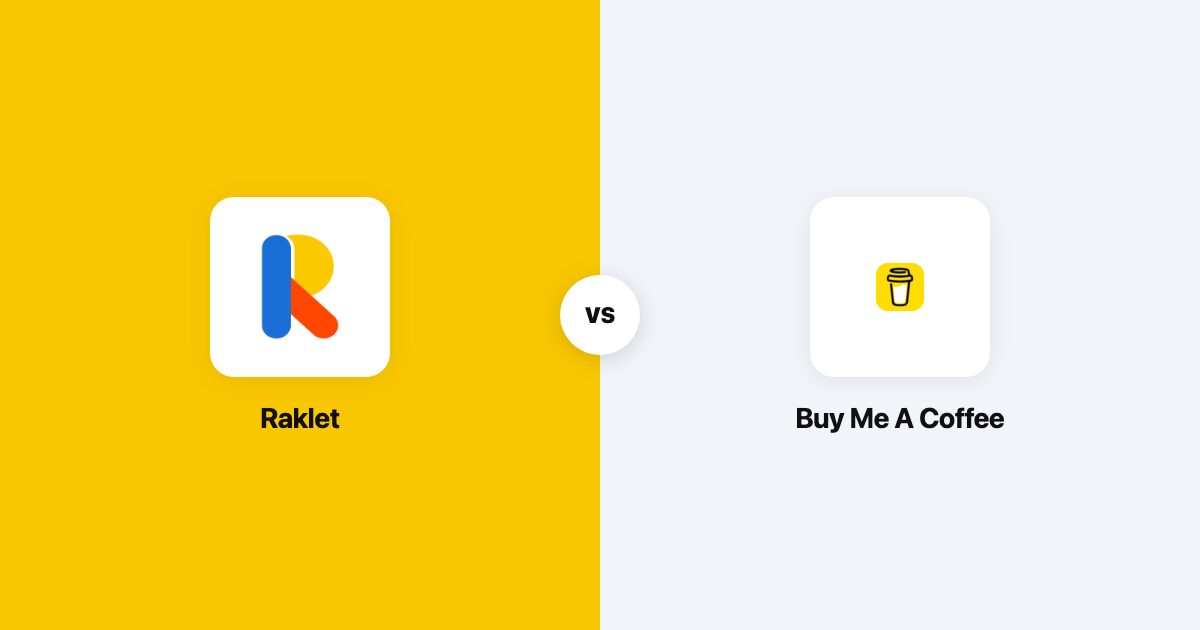 Buy Me a Coffee vs Raklet comparison