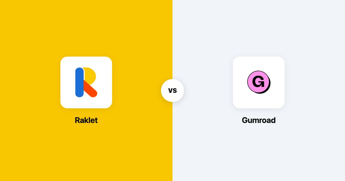 Gumroad vs Raklet comparison